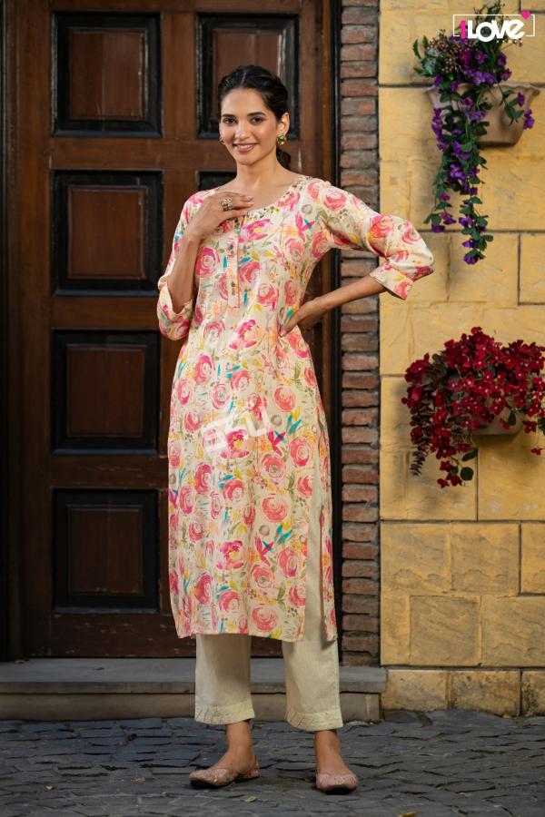 1Love Gold Vol 4 Designer Printed Long Kurti Collection